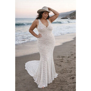 Daughters of Simone Nev Antropologie Lace Wedding Gown 4XL Boho Bridal NWT